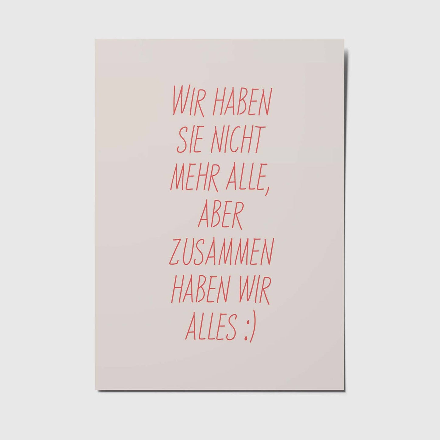 studio mirabella | Postkarte Zusammen haben wir alles