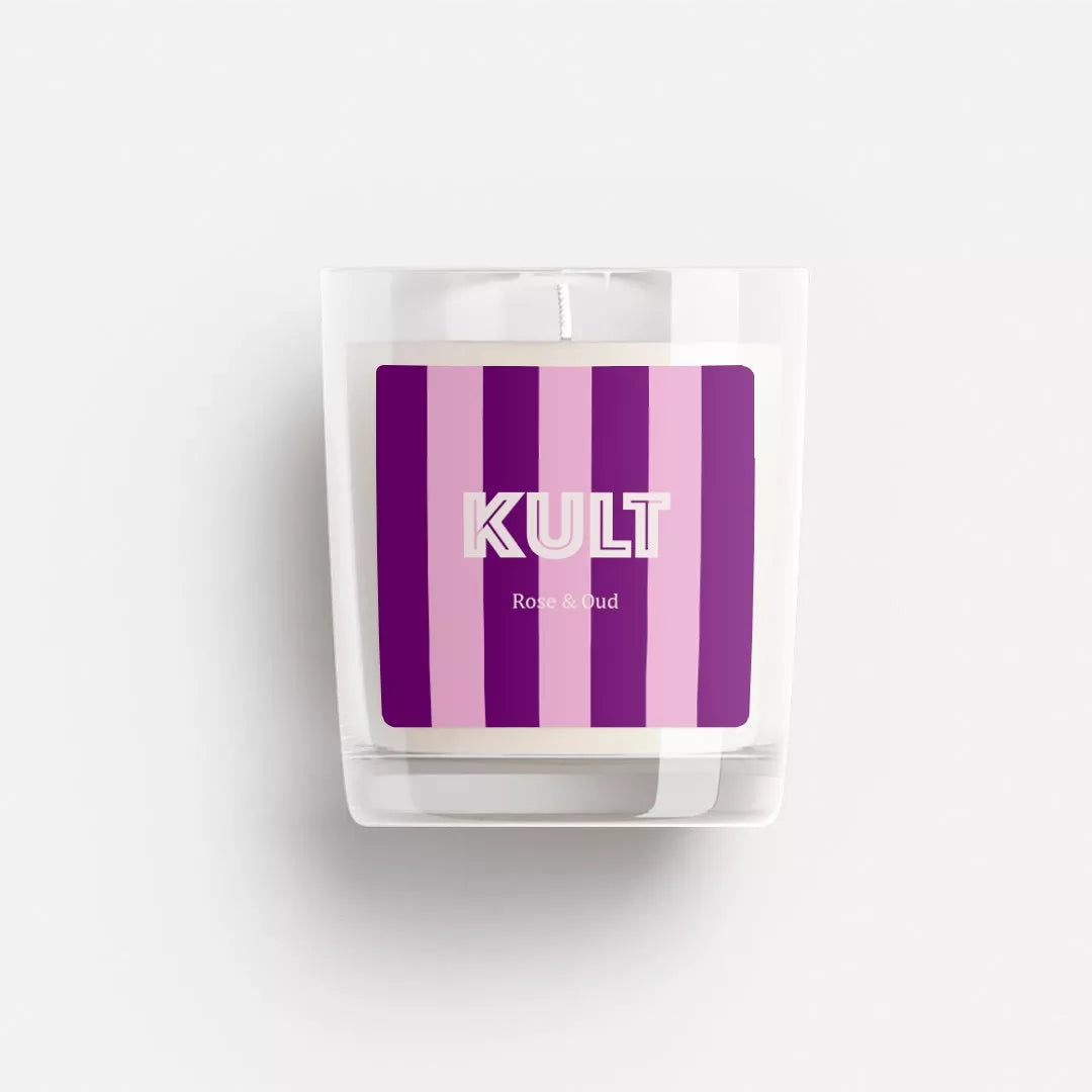 KULT COLLECTION | Sojawachskerze Rose & Oudholz