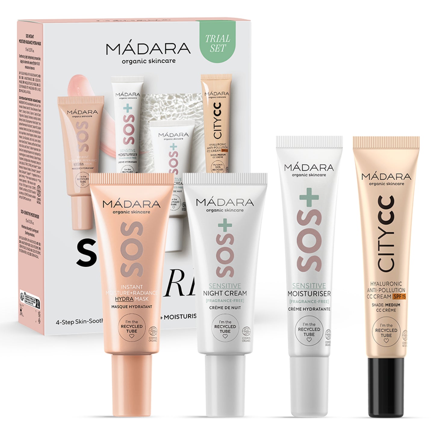 MÁDARA | SOS Care 4-Step Skin-Soothing Routine Set: MEDIUM