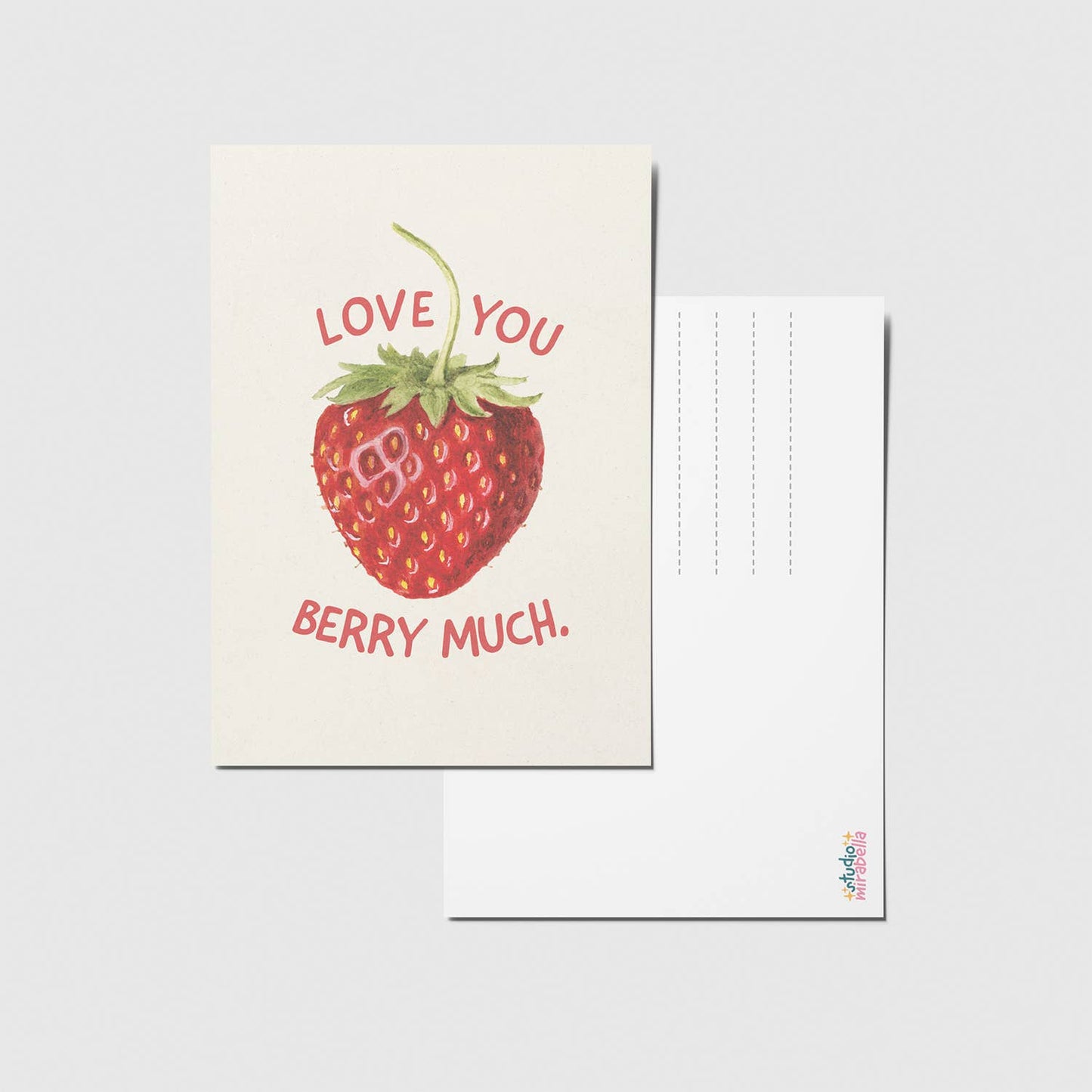 studio mirabella | Postkarte Love you berry much