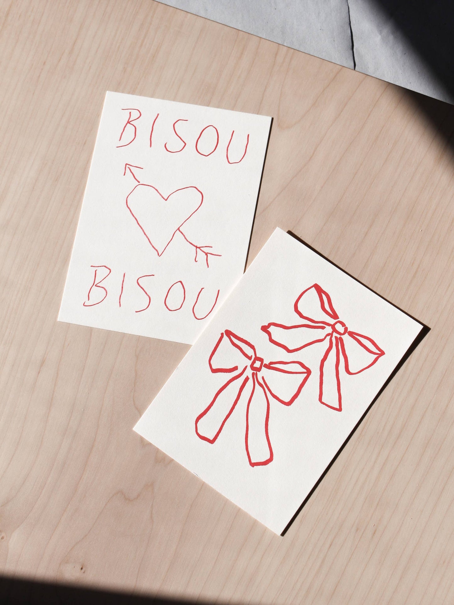L'Atelier Samedi | Postkarte Bisou Bisou
