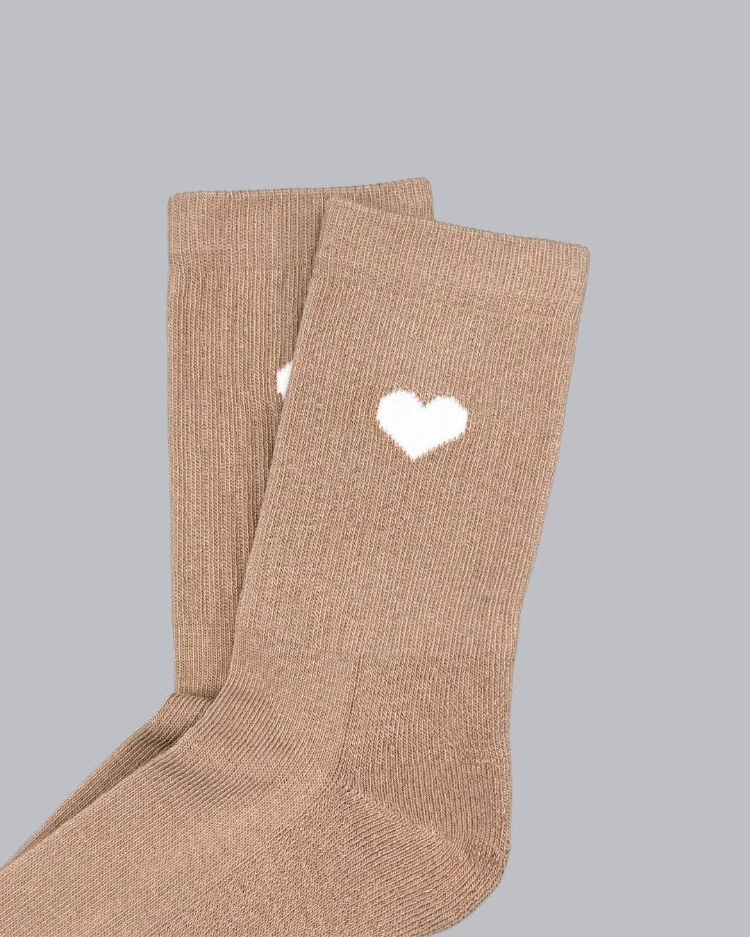 No Bad Days Club | Kids Socken Herz Beige