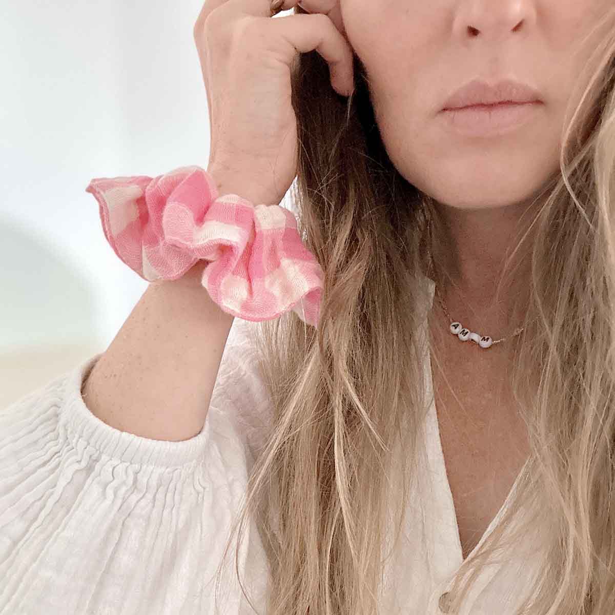 Rose in April | Scrunchie Vichy in Neonrosa