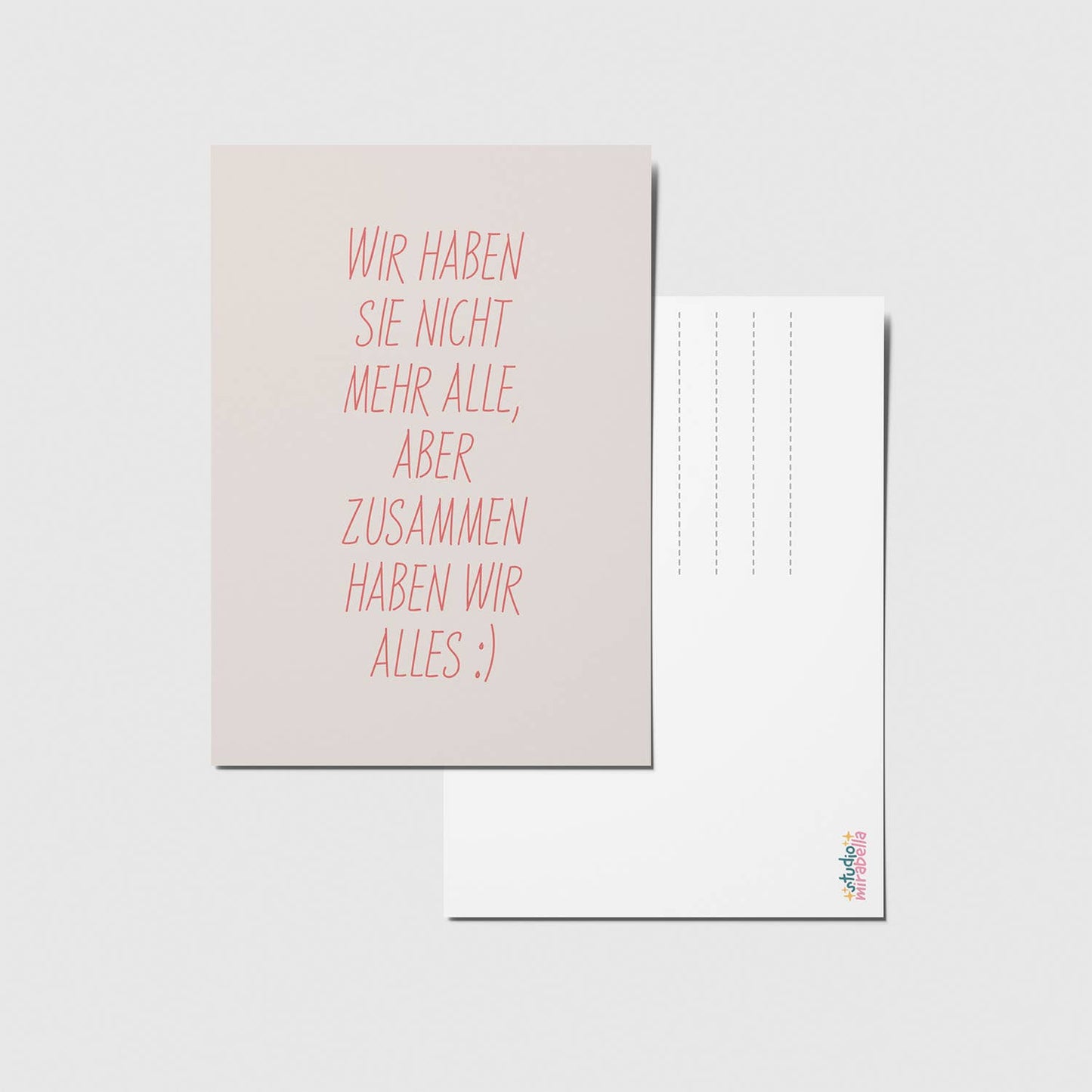 studio mirabella | Postkarte Zusammen haben wir alles