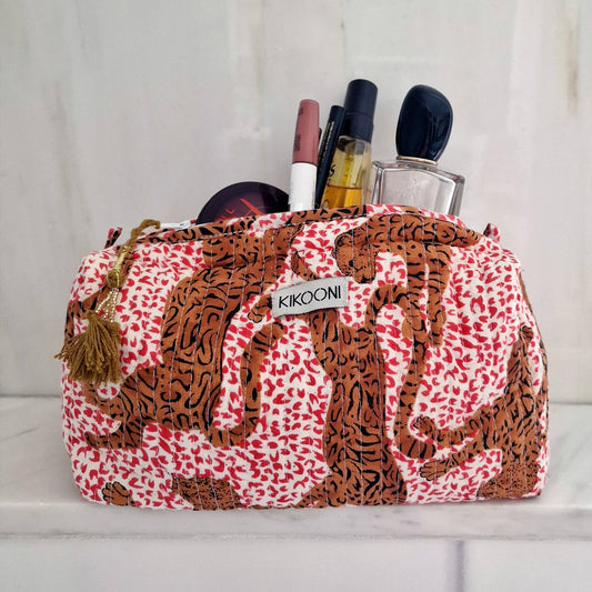 kikooni | Handgemachte Kosmetiktasche Leopard