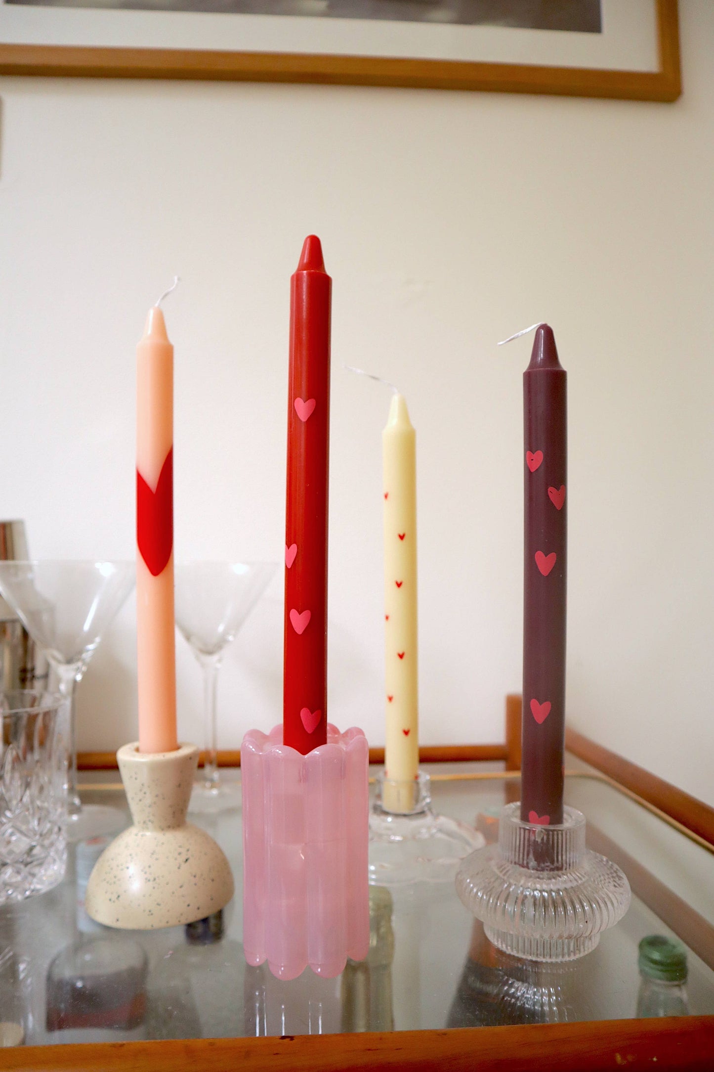 Palette Amsterdam | Designkerzen im 4er Set - Hearts On Fire