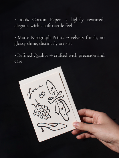 L'Atelier Samedi | Postkarte 'Love' Baguette