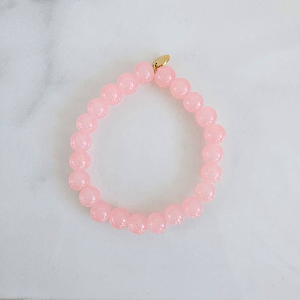 LITCHI | Jellybeans Perlen Armband Rosa
