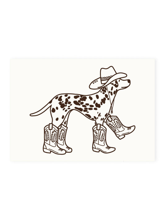 L'Atelier Samedi | Postkarte Cowboy Dalmatiner