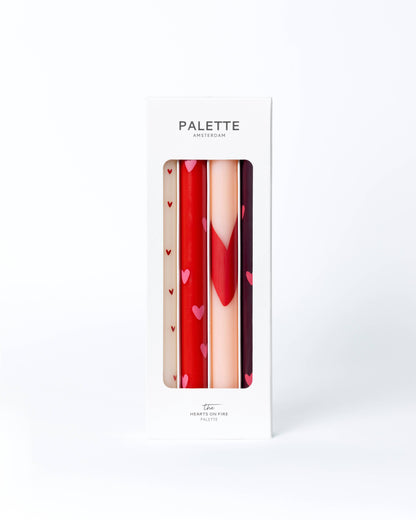 Palette Amsterdam | Designkerzen im 4er Set - Hearts On Fire