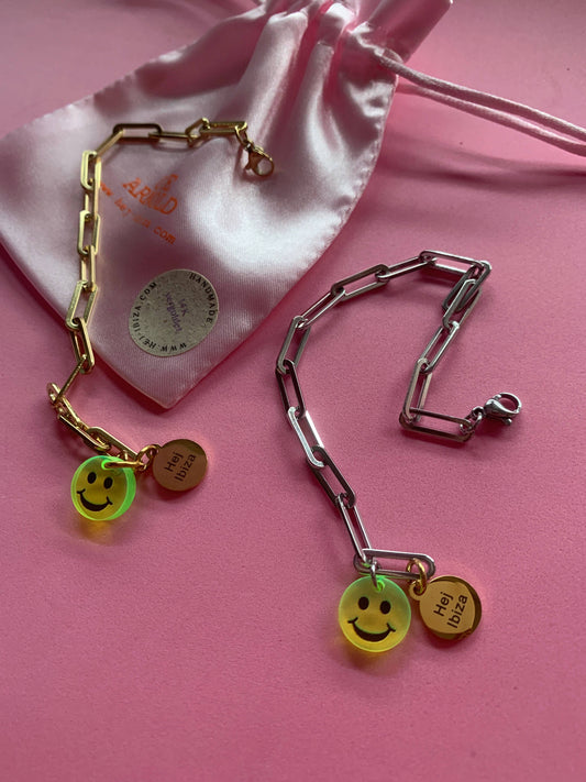 Ute Arnold | Armband  Neon Smiley