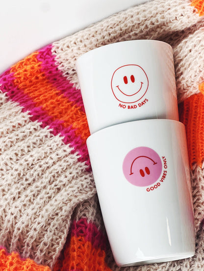 Goldscherben | Tasse Smiley Good Vibes Only