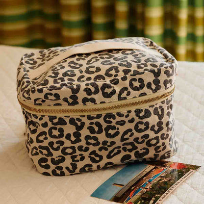 Rose in April | Kosmetiktasche Oona Leopard/Beigegrau
