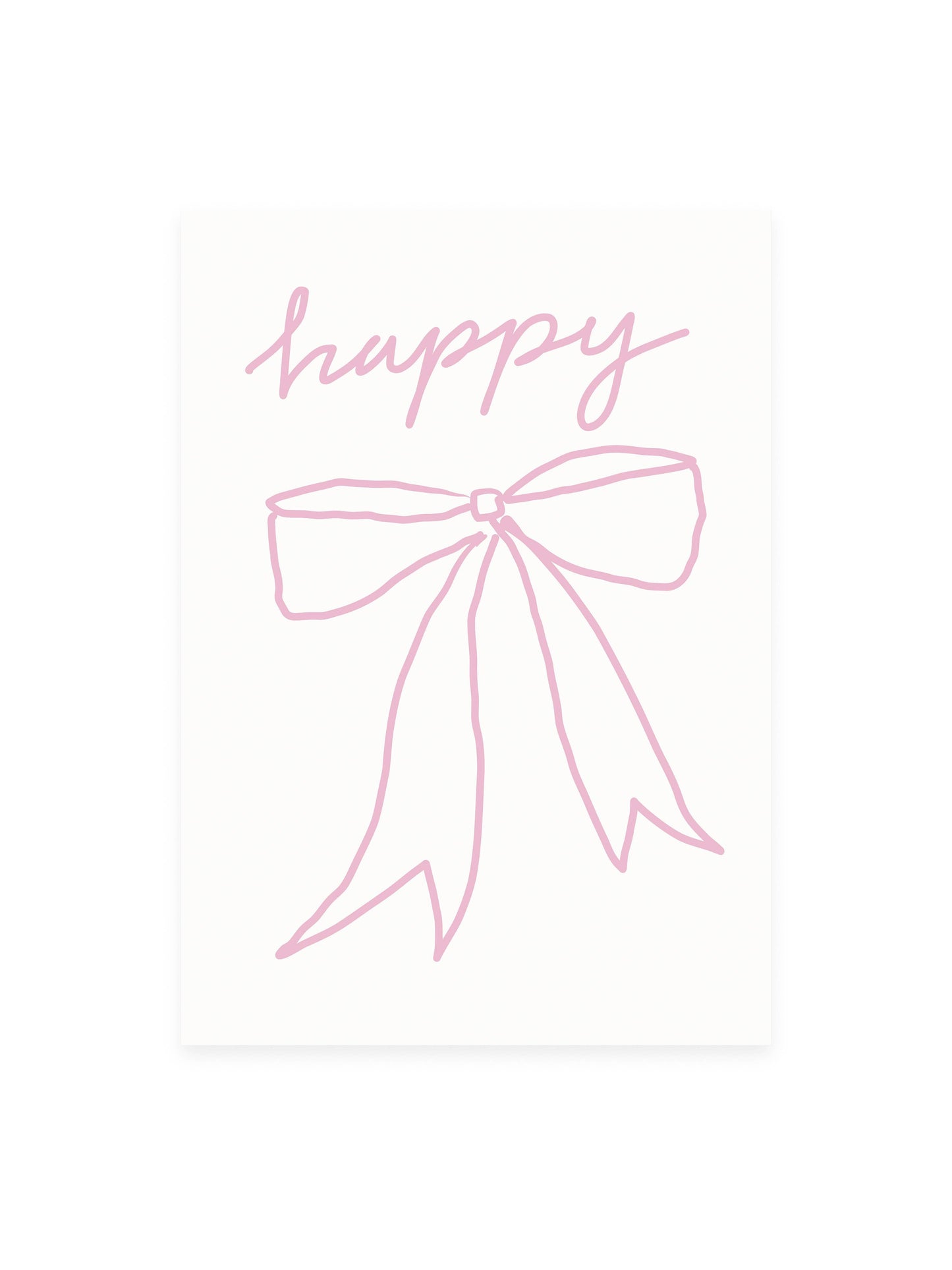 L'Atelier Samedi | Postkarte 'happy' Schleife