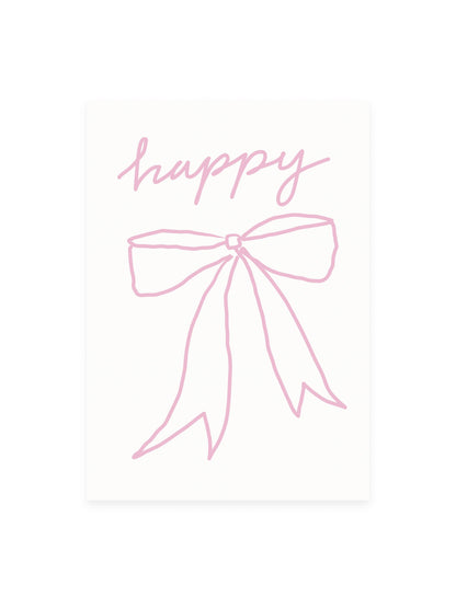L'Atelier Samedi | Postkarte 'happy' Schleife