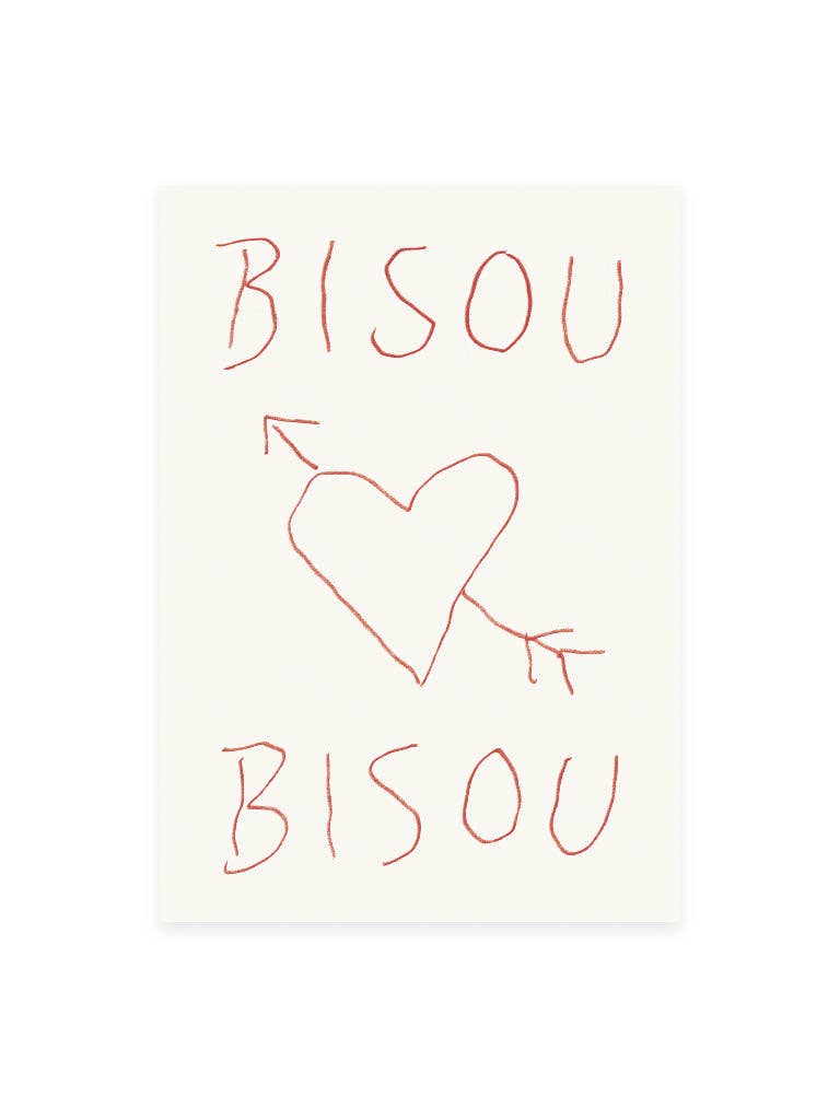 L'Atelier Samedi | Postkarte Bisou Bisou