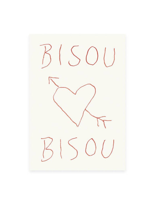 L'Atelier Samedi | Postkarte Bisou Bisou