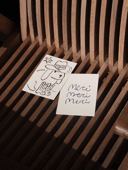 L'Atelier Samedi | Postkarte merci merci merci