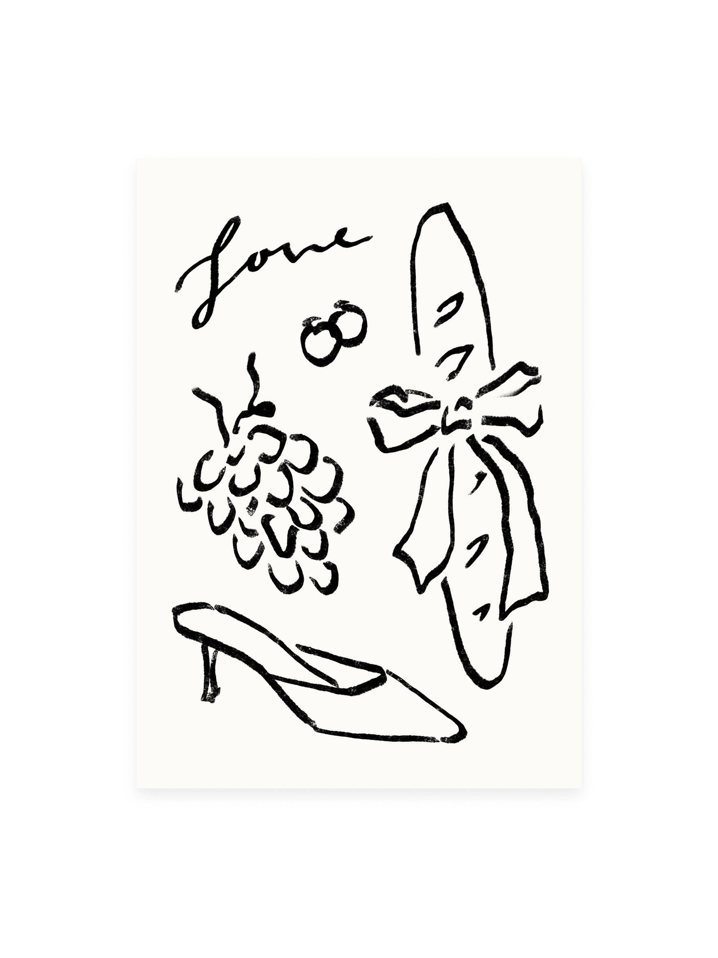 L'Atelier Samedi | Postkarte 'Love' Baguette