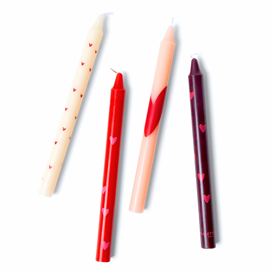 Palette Amsterdam | Designkerzen im 4er Set - Hearts On Fire