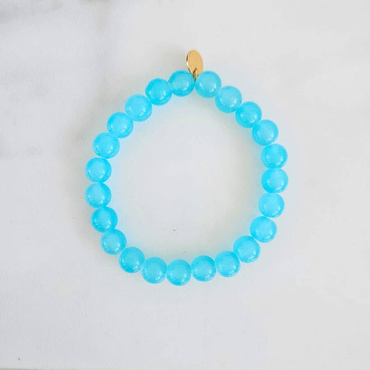 LITCHI | Jellybeans- Perlen Armband Blau