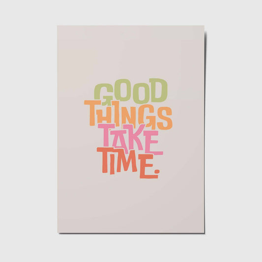 studio mirabella | Postkarte Good things take time