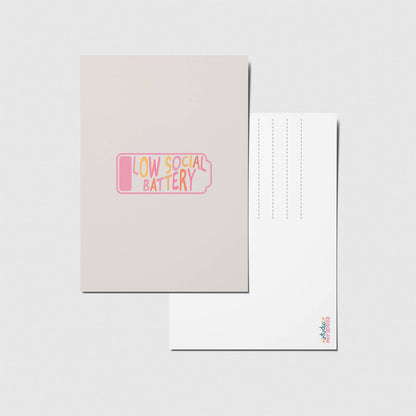 studio mirabella | Postkarte Low social battery