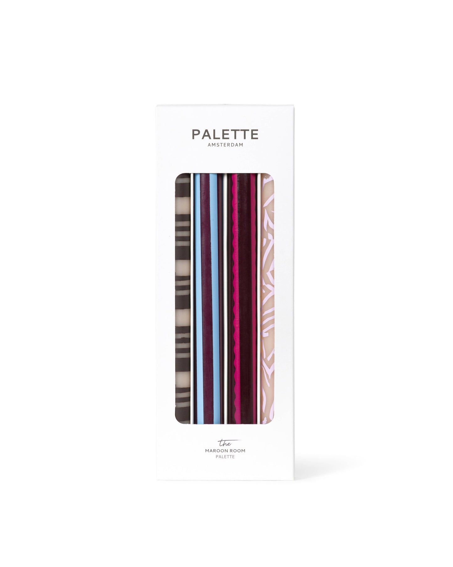 Palette Amsterdam |  Designkerzen - im 4er Set - Maroon Room