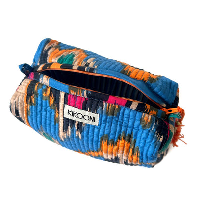 kikooni | Kosmetiktasche "blue Ikat"