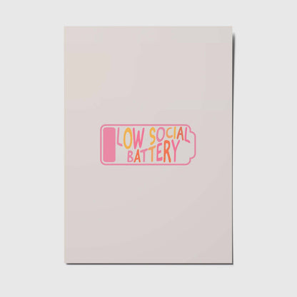 studio mirabella | Postkarte Low social battery