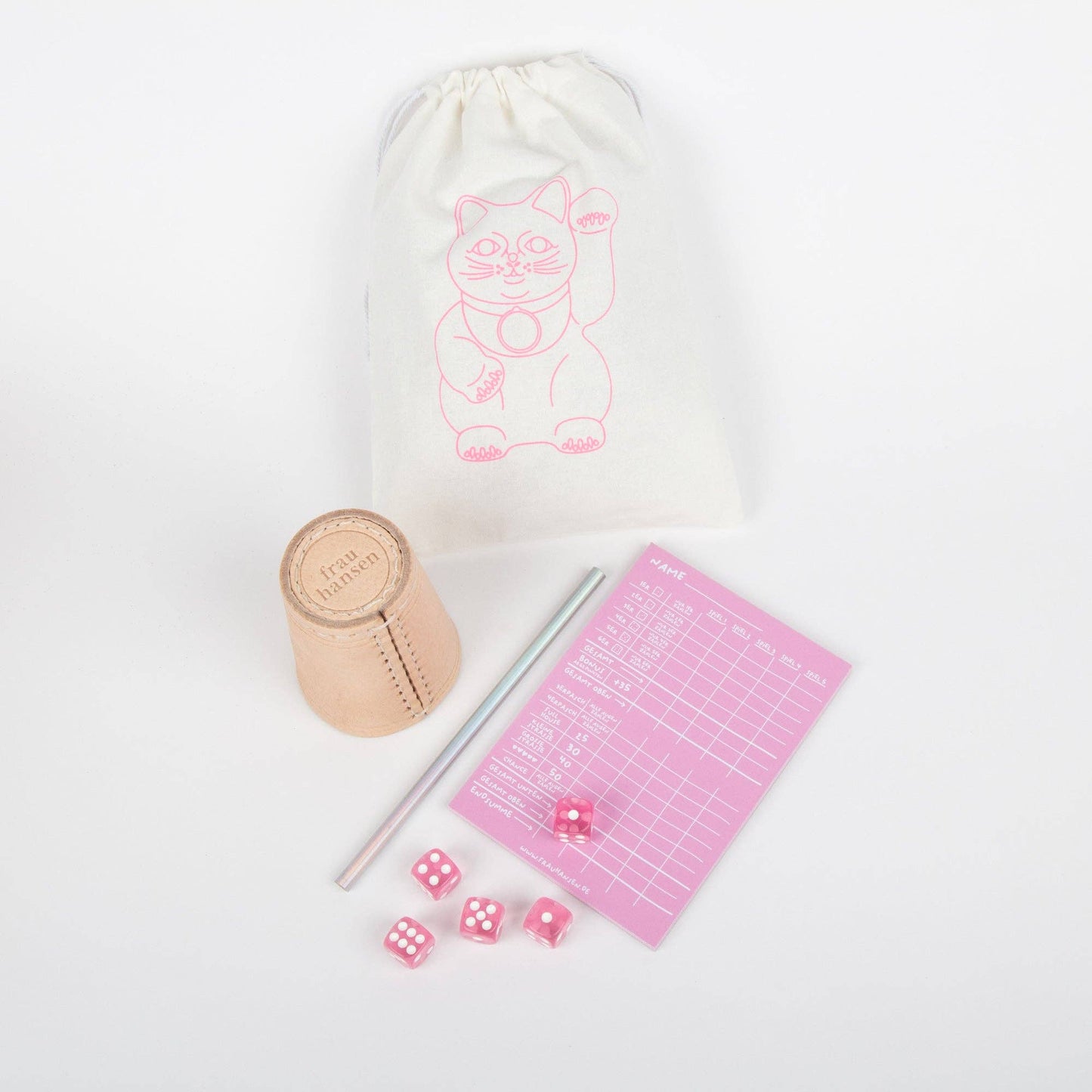 Frau Hansen | Würfelspiel Rosa 5er Set