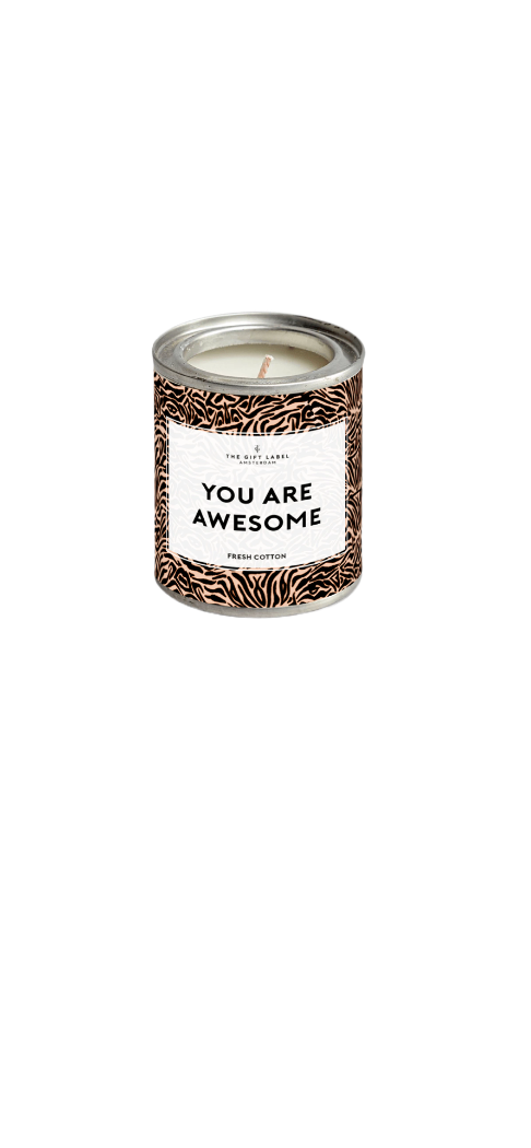 The Gift Label | Tin Candle You Are Awesome Fresh Cutton 90g