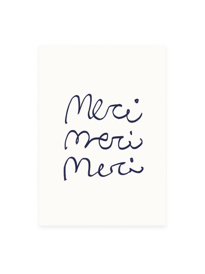 L'Atelier Samedi | Postkarte merci merci merci