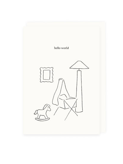 L'Atelier Samedi | Klappkarte 'hello world'