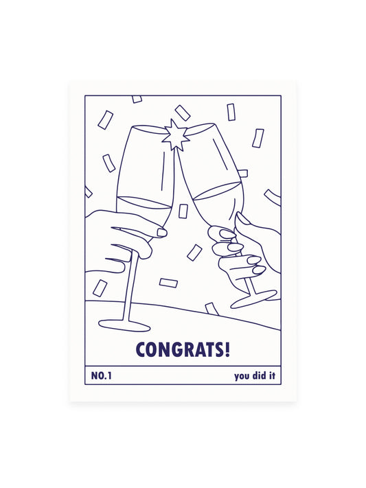 L'Atelier Samedi | Postkarte 'congrats! Drinks