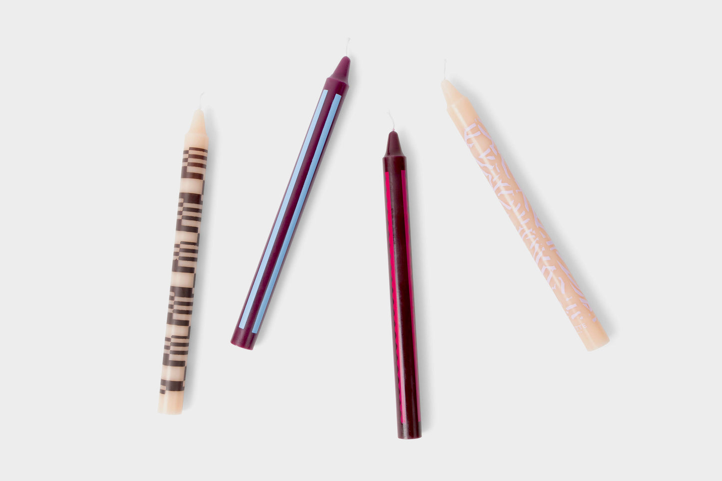 Palette Amsterdam |  Designkerzen - im 4er Set - Maroon Room