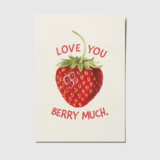studio mirabella | Postkarte Love you berry much 