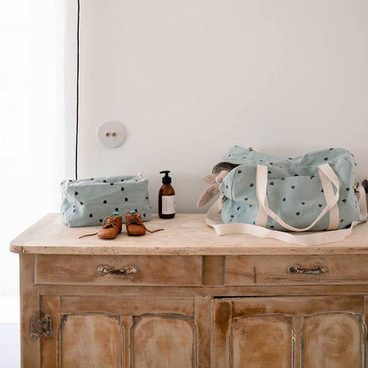 Rose in April |  Kosmetiktasche Vic  Blue/Black Hearts