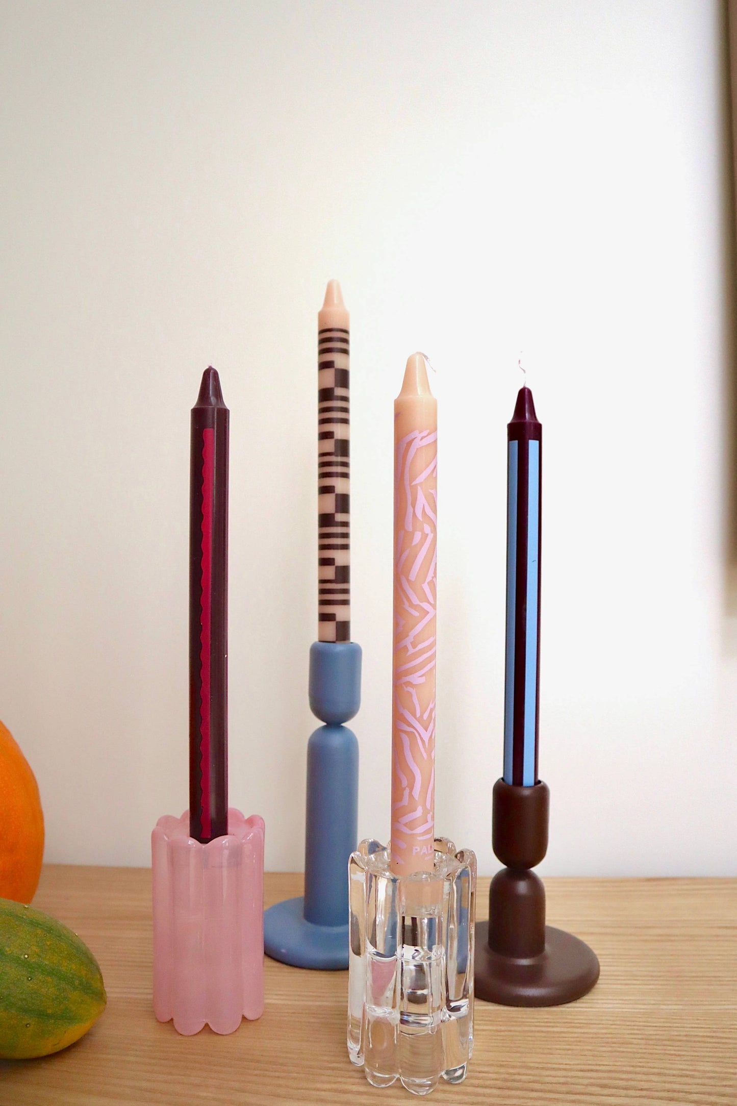 Palette Amsterdam |  Designkerzen - im 4er Set - Maroon Room