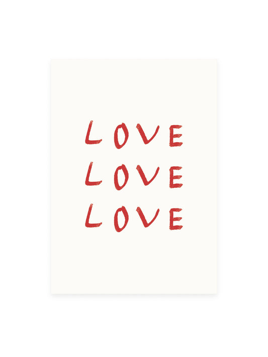 L'Atelier Samedi | Postkarte Love Love Love