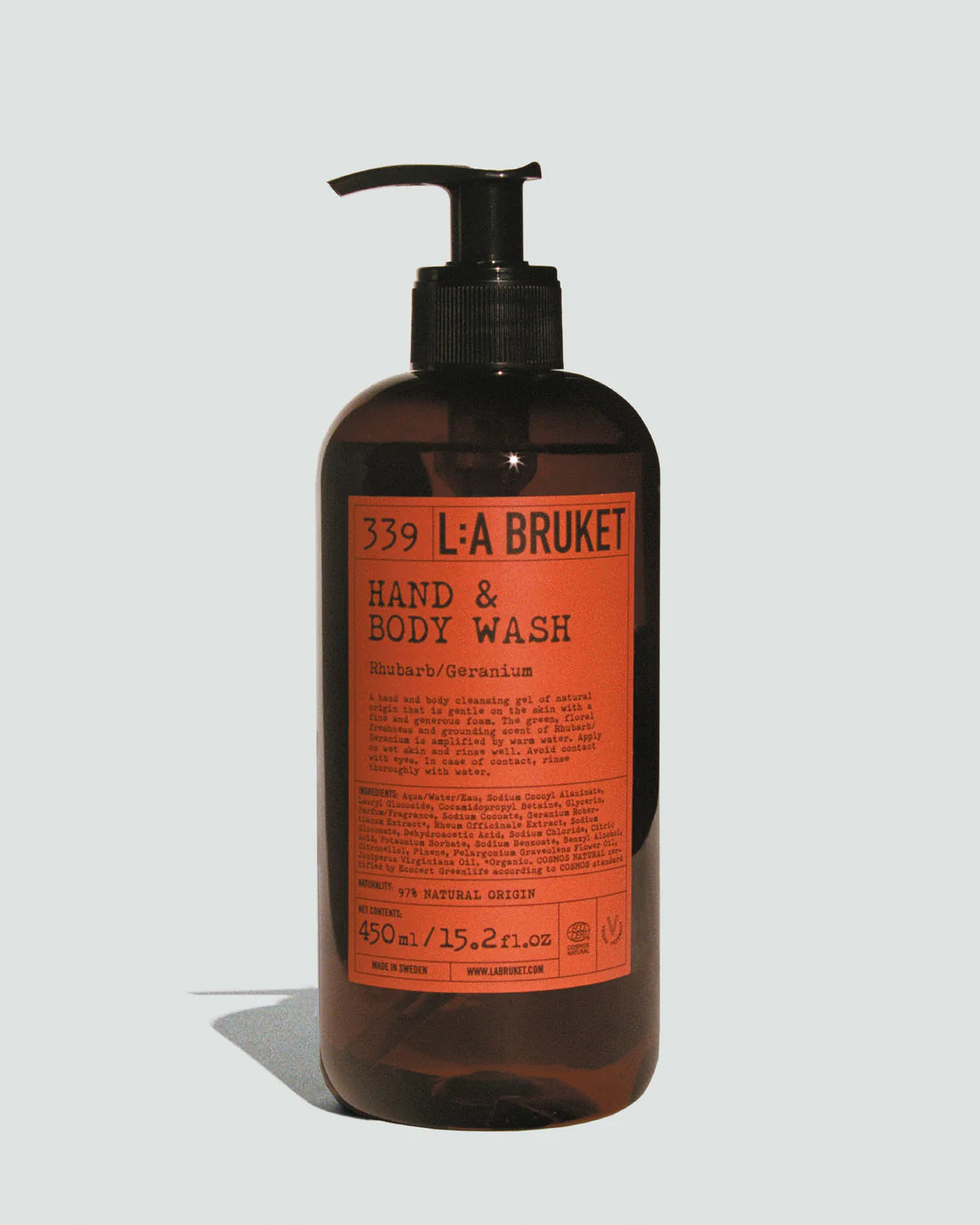 L:a Bruket |  339 Hand & Body Wash  - Rhubarb / Geranium
